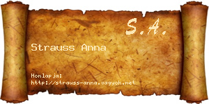 Strauss Anna névjegykártya